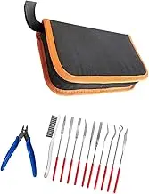 Qianly Mini Diamond File Assorted Set Small File Set Storage Bag Professional Wire Brush Accessory Carving Tool for Woodworking