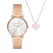 Armani Exchange Three-Hand Rose Gold-Tone Stainless Steel Watch and Rose Gold-Tone Stainless Steel