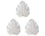 3x Annabel Trends Palm Leaf Dining Table Placemat Decorative Mat Metallic SLV