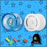 2X YOYO K2 MAGICYOYO - CLEAR BLUE & WHITE- FREE SHIPPING - AUSTRALIA BASED