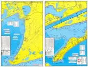 Hook-N-Line F104 Wade Fishing Map of East Galveston Bay with GPS Numbers