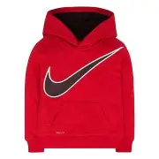 ]NIKE Boys Therma-FIT Fleece Space-Dyed Hoodie ** UNIVERSITY RED HEATHER ** NWT