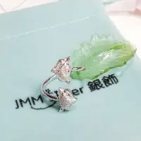 在飛比找蝦皮購物優惠-JMM銀飾-現貨足銀S925純銀磨砂雪花狐仙狐狸小狐仙雙頭狐