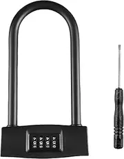 Vegena Heavy Duty Bike U Lock, Combo Bike D Lock, 4 Digit Resettable Combination Bike U Lock, High Security Bike Lock for Heavy Duty Protection Long Bicycle Padlock