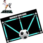 Football Footstep Training Mat, Soccer Training Mat, Soccer Train Mat for All Levels, Agility Footstep Training Mat, Non-Slip Silent Equipment for All Ages to Improve Speed, Strength and Coordination