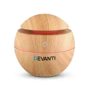 Aromatherapy Diffuser Aroma Essential Oils Air Humidifier LED Light Wood