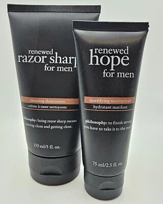 Philosophy Razor Sharp Shaving Cream and Renewed Hope Moisturiser New & Sealed