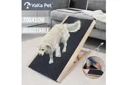 VaKa 70cm Foldable Dog Pet Ramp Adjustable Height Dogs Stairs For Bed Sofa 82006