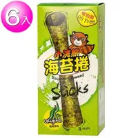 在飛比找森森購物網優惠-【小浣熊】零油脂 海苔捲 6盒/組 (醬燒原味)