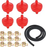 1/4" ID Fuel Line Kit, 1 Meter Fuel Line+5pcs 150Micron Fuel Filters +10pcs Fuel Hose Clamps Fit for BRIGGS STRATTON Craftsman JOHN DEERE SCAG