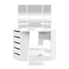 NEW Artiss Corner Dressing Table With Mirror Stool White
