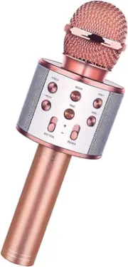 Wireless Bluetooth Karaoke Microphone - Portable 3-in-1 Mic for Kids and Parties