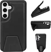 Compatible with Samsung Galaxy S24 Plus / S24+ Case Wallet with Card Holder, with Invisible Stand, RFID Blocking Leather Protective Case, Double Buttons, Shockproof Cover, 6.7 Inches, Black