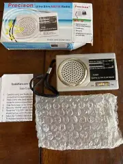 Power AM/FM Ultra Slim Mini Radio Pre-owned Tested and Working.