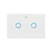 DETA White Gloss Grid Connect Smart Double Gang Touch Light Switch