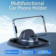Multifunctional Car Phone Holder, 360-degree Rotating Dashboard Mobile Phone Holder, Car Navigation Anti-slip Holder, Suitable For Car Dashboard Anti-slip Mat