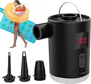 Electric Air Pump - Air Pump for Inflatables - Blow Up Pool | Compact Travel Airbed Blower, Fast Inflate Pool Float Pumps, Sleepover Guest Bed Blower for Kids and Backpacking