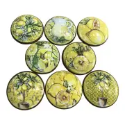 Set of 8 Lemon Tree Wood Cabinet Knobs