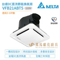 在飛比找蝦皮商城優惠-台達電子 DELTA DC直流節能換氣扇 VFB21ABT5