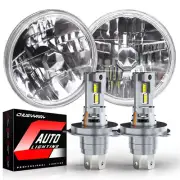 For 1990-1997 Mazda Miata Pair 7" inch Round LED Headlights Hi-Lo Sealed Beam (for: Mazda)