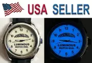 Watch men's Personalized BLUE LUME Dial 48mm Case Silicon band LOGO Design