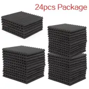 24PCS Studio Foam Soundproofing - Acoustic Treatment Panels for Enhanced Sound