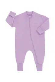 [Bonds] Bonds Newbies Teddy Fleece Zippy in Cotton Purple Pansy Size: 0-3 Months 0-3 Months Cotton Purple Pansy