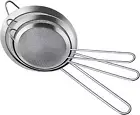 PELLUM Set of 3 Premium Fine Mesh Strainer, Stainless Steel Food Colander Kit...