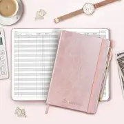 Check Registers For Personal Checkbook Log W/ Debit Card A5 Hardcover Rose Gold