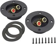 Vaguelly 2Pcs Speaker Binding Post Terminal Connectors Plated Easy Install for DIY Car Subwoofer Box and Audio Systems Reliable Heat Resistant for Stereo Refits