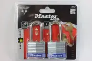 Master Lock 3TLF Laminated Steel Padlock with Key 2 Pack Keyed-Alike