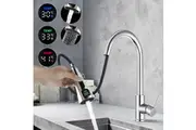 ACA Temperature Display Pull Out tap Kitchen Sink Mixer Tap Swivel Spout Laundry Sink Faucets Chrome