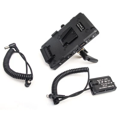 V-lock Power Plate w/D-tap& Clamp +EN-EL15 Dummy Battery for Nikon D7200 D810 Z6