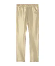 metallic high-waisted leggings 14Y,12Y Nude