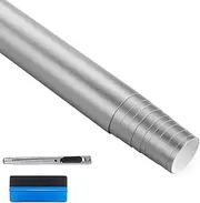 LZLRUN Car Metallic Satin Matte Chrome Ice Vinyl Wrap Sticker Bubble Free