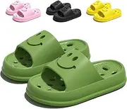 [ASDIIT] Kids Smile Shower Shoes with Holes, Quick Drying Boys Girls Bath Slippers, Summer Cloud Smile Slides Beach Pool Women Men Indoor House Sandals