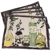 Home Target Placemats Rectangle Cotton 2003 Olives Olive Oil Kitchen Dining NWT
