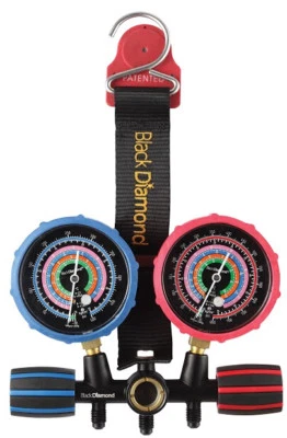 BLACK DIAMOND MANIFOLD GAUGE 5/16" SAE W/ MAGNET BELT R410A R32 +60" HOSES SG