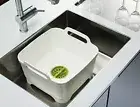 Joseph Joseph Wash and Drain Washing Up Bowl - WhiteGreen