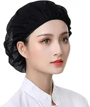 [DXYAKY] 6pcs Unisex Elastic Chef Hat Kitchen Cooking Hat Food Service Hair Nets Adjustable Mesh Cap
