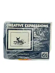 Vintage 1984 Creative Expressions Erica Wilson Resting Fawn Crewel Kit Embroider