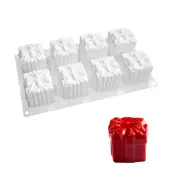 8-cavity Box Silicone Mold Cake Baking Tool for Making Chocolate, Candy