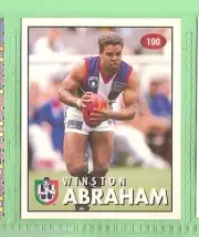 1996 AFL SELECT STICKER #100 WINSTON ABRAHAM, FREMANTLE DOCKERS