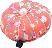 STARTIST Wrist Pin Cushion Pumpkin Shaped with Adjustable Elastic Strap Sewing Pin Holder Pincushion for Sewing Cross Stitch Knitting, Floral Red