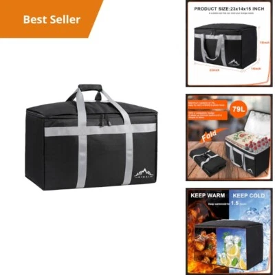 Insulated Food Delivery Bag Large 23"x15"x14" Leak Proof Thermal Lunch Bag