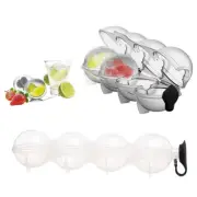 Ice Cube Bar Silicone 4 Ball Maker DIY Mold Sphere Large Tray Whiskey Mould Tool