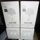 NEW LOT 4 West Elm LED G25 Globe Clear Silver Tipped Replacement Light Bulbs 5 W