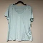 THE TALBOTS PLUS TEE LIGHT BLUE SIZE 1X Women’s Top