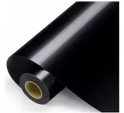Hoja de Papel de Rollo de Vinilo Adhesivo Negro Permanente Adhesivo Volver...