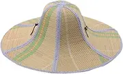 [Healeved] Foldable Woven Summer Hat Sunshade Lightweight Comfortable for Travel Beach Pc Beige